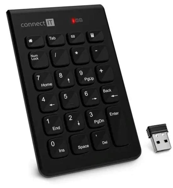 CONNECT IT NumCALC bezdrôtová numerická klávesnica čierna (CKB-0062-BK)