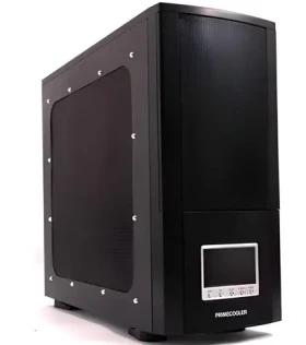 Primecooler MeshCase AS čierna / Počítačová skriňa / LCD / MeshSide / ATX / Bez zdroja (PC-MCAS-LCD)