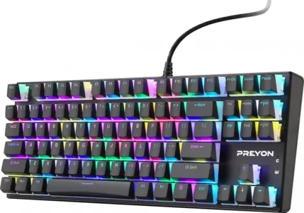 PREYON Blue Blitz Claw Gateron Blue / Herná klávesnica / Drôtová / US layout / RGB (PBBC87B)