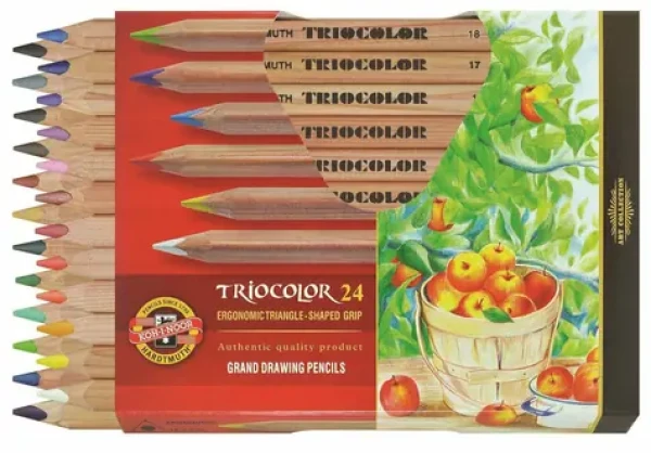 KOH-I-NOOR Trojhranné pastelky 3154 Triocolor Natur silné 24 ks (25837)
