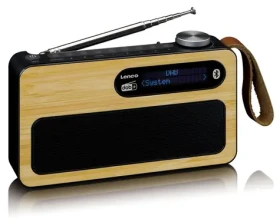 LENCO PDR-040 Bambus / Prenosné rádio / FM / DAB+ / BT 5.0 / 3W / 2000mAh (lpdr040BK)