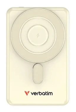 Verbatim Charge 'n' Go 2C zlatá / Magnetická bezdrôtová powerbanka / 5000 mAh / 2× USB-C / MagSafe / 15-20 W (32253)