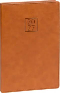 NOTIQUE Prestigio 2027 hnedý / Týždenný diár / 15 x 21 cm