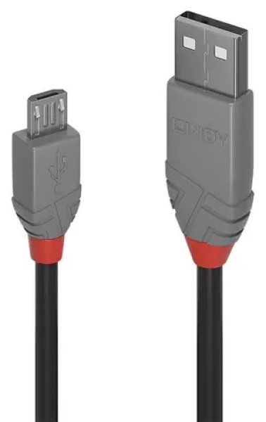Lindy USB-A - Micro-USB B 1m čierna / dátový kábel / USB 2.0 / 480 Mbit/s (36732)