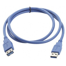 Manhattan USB kábel USB 3.2 Gen1 (USB 3.0 / USB 3.1 Gen1) USB-A zástrčka, USB-A zásuvka 2.00 m modrá pozlátené kontakty, UL certifikácia 322379-CG; 322379-CG