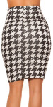 Sexy KouCla pencil skirt in houndstooth pattern blackwhite S