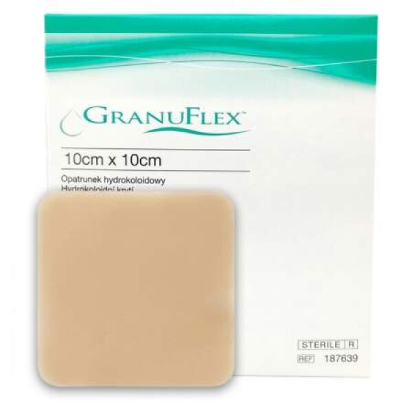 GRANUFLEX hydrokoloidný obväz 10 x 10 cm 10 ks