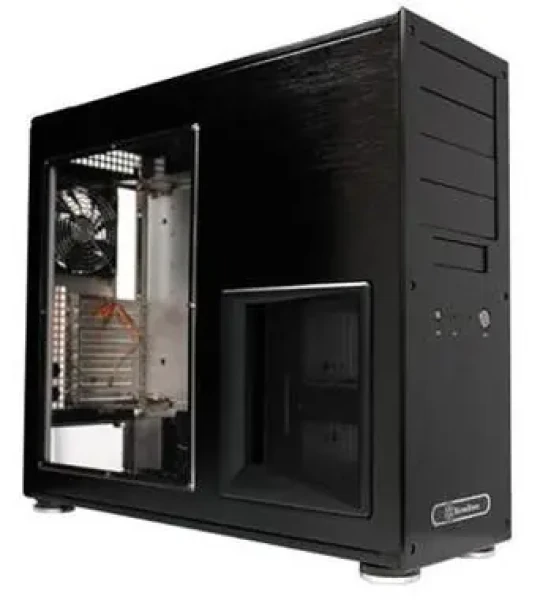 SilverStone SST-TJ09B-W Temjin / PC skriňa / ATX / bez zdroja / priehľadná bočnica / USB 2.0 / čierna (SST-TJ09B-W)