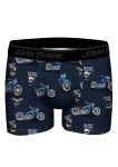Pánske boxerky John Frank JFBD371-MOTO XXL Tm. modrá