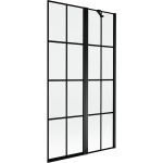 MEXEN - MIST vaňová zástena 100x150 cm 6mm f+s, čierna, dekor, pravá 8A9-100-011-70-77-P