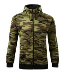 Pánska mikina na zips Camo camouflage green L
