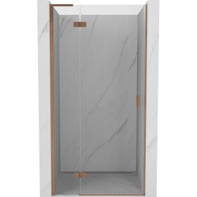 MEXEN/S - Mist-H L sprchové dvere krídlové ľavé 120, transparent, meď kartáčovaná 8A5L-120-000-65-00-L