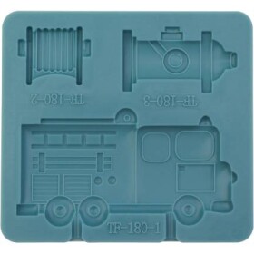 Silikónová formička hasičského auta a hydrantu 10×9,5 cm - Cakesicq - Cakesicq