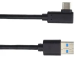 PremiumCord Kábel USB-C zahnutý 90 ° - USB 3.0 A čierny / Kábel / USB 3.0 / 1 m (ku31cz1bk)