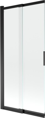 MEXEN - Fox 2-krídla posuvná vaňová zástena 85 x 150, transparent, čierna 891-085-002-70-00