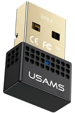 USAMS US-ZB285 čierna / Bluetooth adaptér / Bluetooth 5.3 / dosah 20 m / až 5 zariadení (ZB285SPQ01)