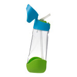 B.box Láhev na pití s brčkem 600 ml - modrá/zelená EUR