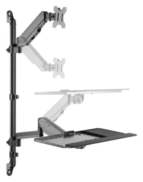 Equip čierna / Nástenný držiak monitora / 17-32" / nosnosť 8 kg / VESA 75-100 mm / náklon -35 ° až 35 ° (650170)