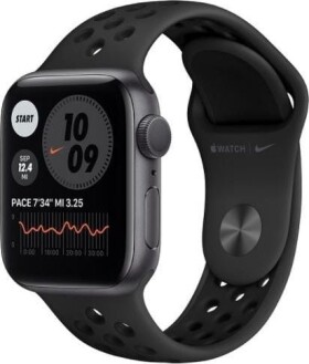 Apple Watch 6 Nike GPS 44mm sivý hliníkový čierny športový čierny (MG173WB/A)