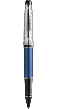 WATERMAN Expert Deluxe modrá / Roller / hrot F / farba náplne: čierna (2187682)