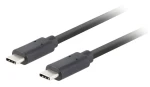 Lanberg USB-C čierna / Kábel USB-C / USB 3.2 Gen 2 / 1 m / 10 Gbit/s / 100 W PD (CA-CMCM-32CU-0010-BK)