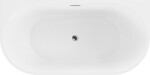 MEXEN - Oval vaňa voľne stojace 150x75cm biela bez krytu prepadu a zátky 52671507500-SS