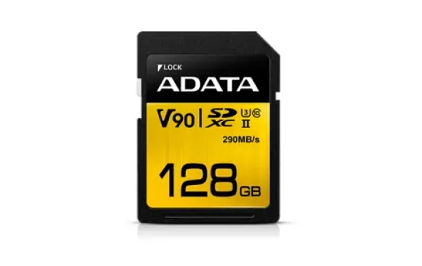 ADATA Premier One SDXC karta 128 GB/UHS-II U3 Class 10/R: 290 MB/s/W: 260 MB/s (ASDX128GUII3CL10-C)