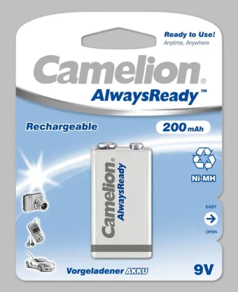 Camelion AlwaysReady / Nabíjacie batérie / 9V (6LR61) / Ni-MH / 200 mAh / 1 ks (17420122)