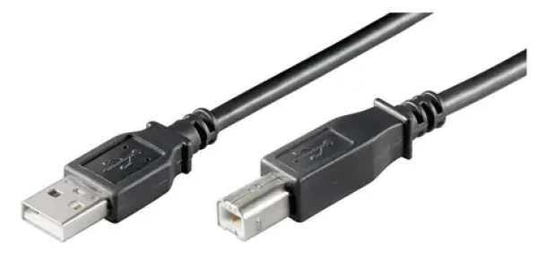 MicroConnect kábel USB2.0 A (M) - USB2.0 B (M) 1.8m čierna / 480Mbit/s (USBAB2B)