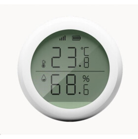 TESLA Smart Sensor Temperature amp; Humidity Display / Teplomer amp; Vlhkomer / LCD / ZigBee 2.4 GHz / 2x AAA (TSL-SEN-TAHLCD)