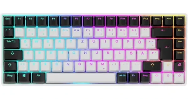 Sharkoon Skiller SGK50 S3 biela / herná klávesnica / mechanická / Gateron Brown / USB / 1.5m / DE Layout (4044951039173)