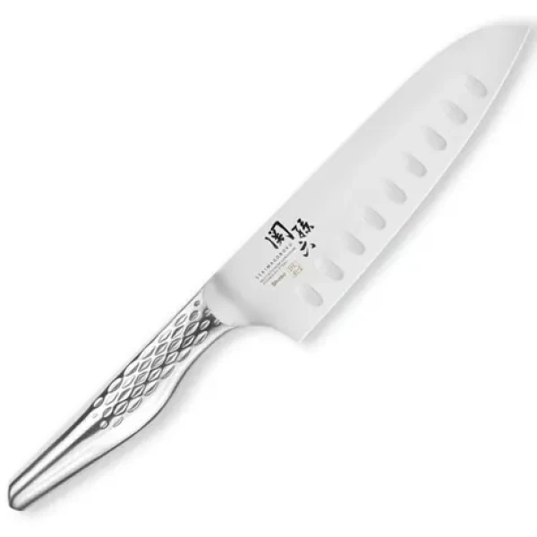 KAI Nôž Santoku Sekimagoroku Shoso 16,5 cm / Duté výbrusy / Nerezová oceľ 5CR15MoV / 56 HRC / 134 g (AB-5157)