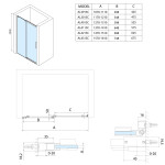 POLYSAN - ALTIS sprchové dvere 1370-1410, výška 2000, číre sklo AL4115C