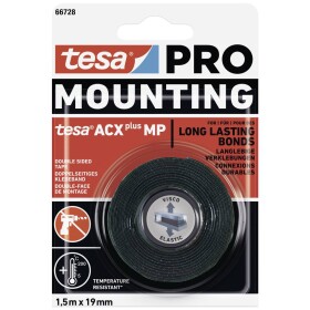 Tesa Mounting PRO ACX+ 66728-00000-00 montážna páska čierna (d x š) 1.5 m x 19 mm 1 ks; 66728-00000-00