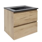 Kúpeľňová skrinka 2 zásuvková s umývadlom SAT B-Way 59x50x45 cm dub mat BWAY260OAKU4B BWAY260OAKU4B