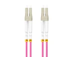 Lanberg FO-LULU-MD41-0100-VT / Optický patch kábel / LC/UPC-LC/UPC / Duplex / OM4 50/125 / 10 m (FO-LULU-MD41-0100-VT)