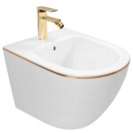 REA - Závesný bidet Carlo Mini White Gold Edge REA-C6990