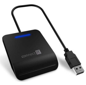 Connect IT Čítačka eObčianok a čipových kariet čierna / USB (CFF-3050-BK)