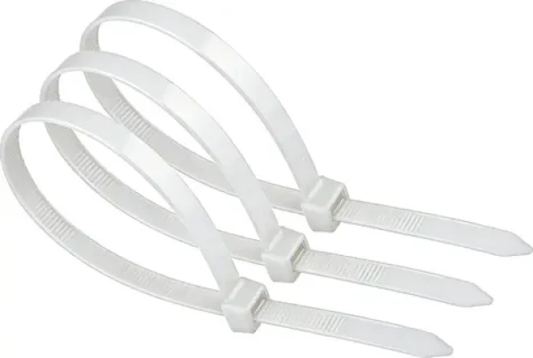 ZOY Sťahovacie pásky 3,6x200 mm biela / Organizér káblov / 100 ks (ZOZ2W)
