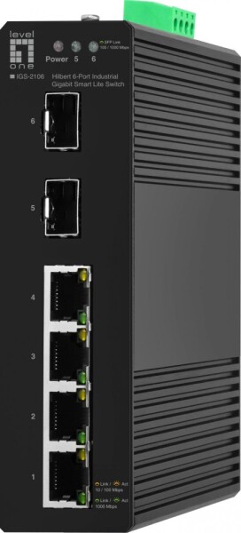 LevelOne LevelOne IGS-2106 łącza sieciowe Zarządzany L2 Gigabit Ethernet (10/100/1000) Čierny