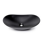 Umývadlo na dosku SAT Infinitio 61,5x36 cm čierna mat bez prepadu SATINF61536BKM SATINF61536BKM