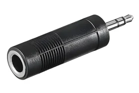 OEM Redukcia jack 6,35 mm (F) - jack 3,5 mm (M) čierna / Audio redukcia (11.09.4443)