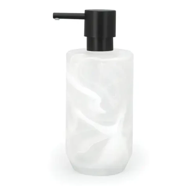 Spirella MADISON dávkovač mydla biely / kremenné sklo / 370 ml