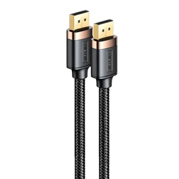 USAMS SJ531 U74 čierna / Kábel DisplayPort / DP 1.2 / 4K 60Hz / 2K 144Hz / 2 m (SJ531HD01)