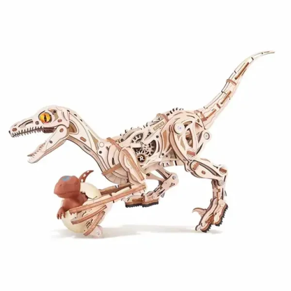 Robotime 3D drevená mechanická skladačka Velociraptor