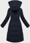 Tmavomodrá dámska zimná bunda s opaskom LHD (LHD-24575) odstíny modré XXL (44)