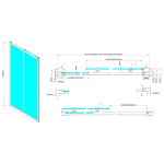 AQUALINE - UGGA posuvné sprchové dvere 1400, sklo číre ATS140