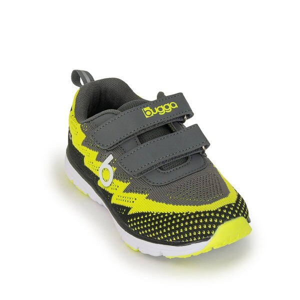 Detské ľahké športové tenisky BUGGA HONE Gray/Yellow/Black - 36