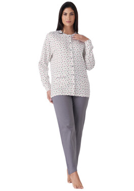 Dámske pyžamo Karelpiu KF7042 XXL Tm. šedá