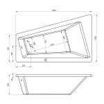 AQUALINE - METUJE vaňa 160x100x42cm, ľavá, biela G2610